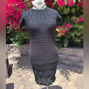 Banana Republic black Crochet Sweater Dress Size small